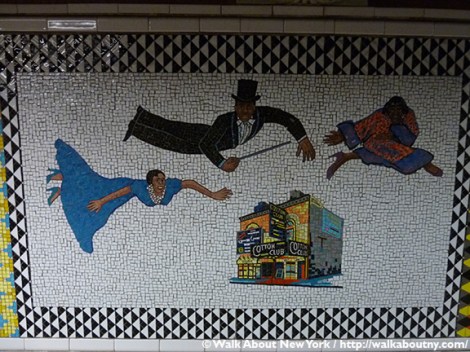 Subway Art, Walk About New York, Walking Tour, Faith Ringgold, Harlem, Studio Museum, Jacob Lawrence, Yankee Stadium, Sugar Ray Robinson, Joe Lewis, Cotton Club, Apollo Theater, Duke Ellington, Josephine Baker, Bessie Smith, The Ink Spots, Marian Anderson, Paul Robeson, Flying Home: Harlem Heroes and Heroines, Lionel Hampton, Dinah Washington, Ralph Cooper, Billie Holiday