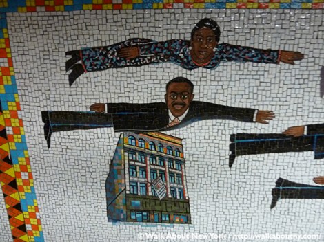 Subway Art, Walk About New York, Walking Tour, Faith Ringgold, Harlem, Studio Museum, Jacob Lawrence, Yankee Stadium, Sugar Ray Robinson, Joe Lewis, Cotton Club, Apollo Theater, Duke Ellington, Josephine Baker, Bessie Smith, The Ink Spots, Marian Anderson, Paul Robeson, Flying Home: Harlem Heroes and Heroines, Lionel Hampton, Dinah Washington, Ralph Cooper, Billie Holiday