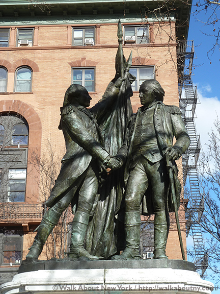 George Washington, Marquis de Lafayette, Morningside Park, Lafayette Square, Frédéric-Auguste Bartholdi, Walk About New York, Morningside Heights,