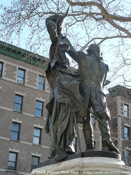 George Washington, Marquis de Lafayette, Morningside Park, Lafayette Square, Frédéric-Auguste Bartholdi, Walk About New York, Morningside Heights,