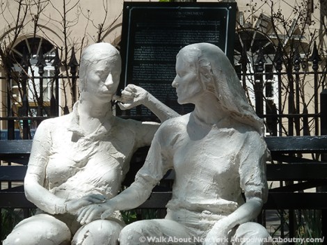 International Women’s Day, Women’s History Month, Women, Empowering Women, Me Too, Lesbian, Leslie Cohen, Beth Suskin, Gay LIberation, Gay Village, Stonewall, Gay Liberation Monument, Christopher Park, West Village, The Sahara