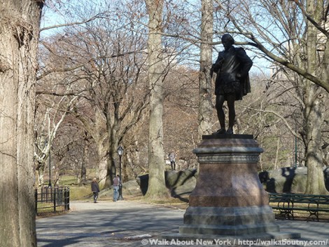 American Art, Bronze Sculpture, Central Park, Walk About New York, Central Park Walking Tour, Edwin Booth, John Quincy Adams Ward, John Wilkes Booth, Literary Walk, Shakespeare Garden, William Shakespeare