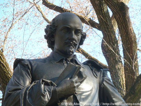 American Art, Bronze Sculpture, Central Park, Walk About New York, Central Park Walking Tour, Edwin Booth, John Quincy Adams Ward, John Wilkes Booth, Literary Walk, Shakespeare Garden, William Shakespeare