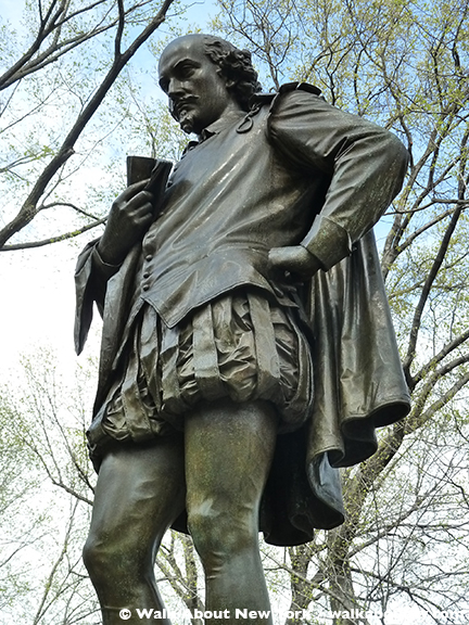 American Art, Bronze Sculpture, Central Park, Walk About New York, Central Park Walking Tour, Edwin Booth, John Quincy Adams Ward, John Wilkes Booth, Literary Walk, Shakespeare Garden, William Shakespeare