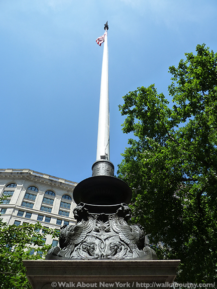 World War I, First World War, Flagstaff, Madison Square, Madison Square Park, Eternal Light Flagstaff, Sergeant York, Alvin York, Battle of the Somme, Battle of Argonne, U.S. Army, U.S. Navy, Carrère and Hastings, Five Squares and a Circle Tour