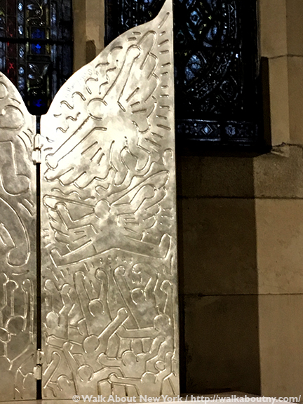 Keith Haring, Art, Downtown Manhattan, AIDS, Artist, Gay Artist, Gay Activist, Gay Pride, Murals, St. John the Divine, Carmine Street Mural, Drawing, Crack is Wack, New York City Parks, Greenwich Village, Triptych