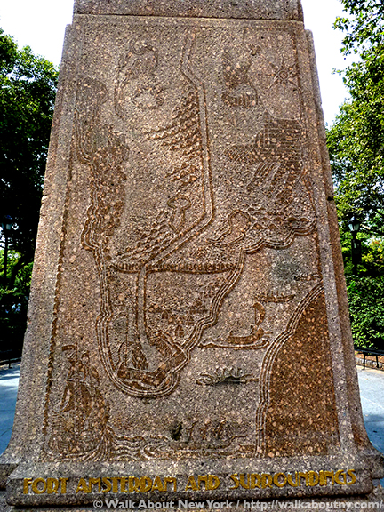 New Amsterdam, New York, New Netherlands, Dutch, Flagpole, Flagstaff, Tercentenary, State Street, Battery Place, The Battery, The Netherlands, Wall Street, Downtown Manhattan, Downtown Manhattan Walking Tour, Henry Hudson, Castello Map