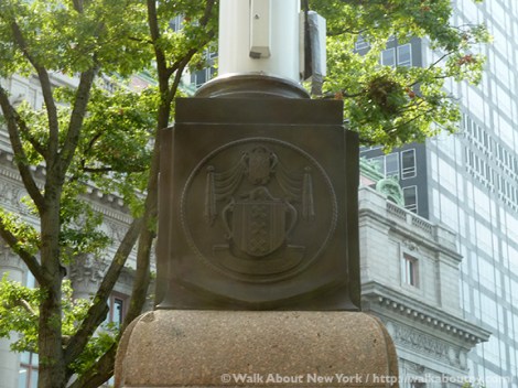 New Amsterdam, New York, New Netherlands, Dutch, Flagpole, Flagstaff, Tercentenary, State Street, Battery Place, The Battery, The Netherlands, Wall Street, Downtown Manhattan, Downtown Manhattan Walking Tour, Henry Hudson, Coat of Arms, Walking Tours, Amsterdam, Coat of Arms