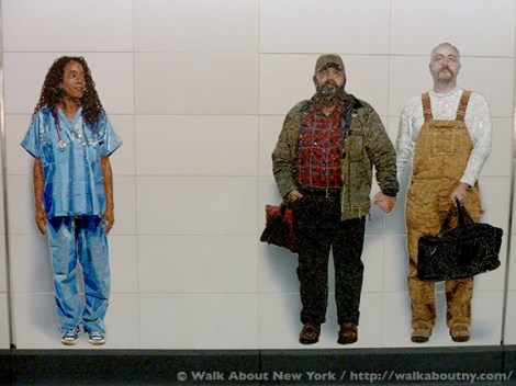 Subway Art, Walk About New York, Walking Tour, Vik Muniz, Perfect Strangers, MetroCard, Metropolitan Transportation Authority, MTA, Art Underground, Big Apple, Second Avenue Subway, Second Avenue, Andrew Cuomo, New York State Governor, Gay Representation, Photographs, Mosaics, Glass Mosaics, Mosaic Art, Percent for Art