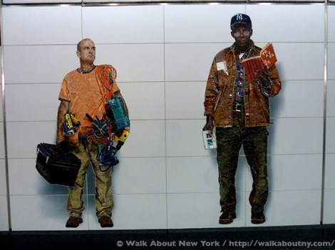 Subway Art, Walk About New York, Walking Tour, Vik Muniz, Perfect Strangers, MetroCard, Metropolitan Transportation Authority, MTA, Art Underground, Big Apple, Second Avenue Subway, Second Avenue, Andrew Cuomo, New York State Governor, Gay Representation, Photographs, Mosaics, Glass Mosaics, Mosaic Art, Percent for Art