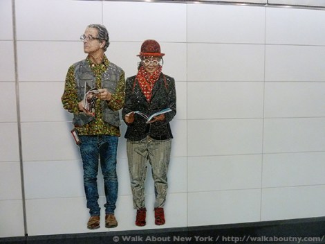 Subway Art, Walk About New York, Walking Tour, Vik Muniz, Perfect Strangers, MetroCard, Metropolitan Transportation Authority, MTA, Art Underground, Big Apple, Second Avenue Subway, Second Avenue, Andrew Cuomo, New York State Governor, Gay Representation, Photographs, Mosaics, Glass Mosaics, Mosaic Art, Percent for Art