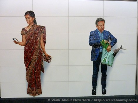 Subway Art, Walk About New York, Walking Tour, Vik Muniz, Perfect Strangers, MetroCard, Metropolitan Transportation Authority, MTA, Art Underground, Big Apple, Second Avenue Subway, Second Avenue, Andrew Cuomo, New York State Governor, Gay Representation, Photographs, Mosaics, Glass Mosaics, Mosaic Art, Percent for Art