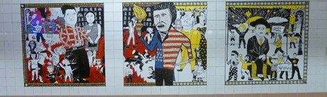 Subway Art, Art Underground, Walking Tours, Greenwich Village, Christopher Street, Lee Brozgol, Mosaic Art, Ceramic Art, Bohemians, Founders, Providers, Rebels, Mabel Dodge, Marcel Duchamp, John Reed, Thomas Paine, Emma Goldman, Gertrude Vanderbilt Whitney, Whitney Museum of American Art, Children’s Art, P.S. 41,