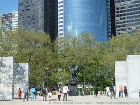 World War II, World War II Memorials, War Memorials, East Coast Memorial, Navy, Coast Guard, Army, Merchant Marine, Air Force, New York Harbor, Grateful Nation, Eagle, Bronze, Downtown Manhattan, Wall Street Area, Lower Manhattan