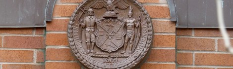New York City History, City Seal, Dutch New York, New Amsterdam, Coat of Arms, Beaver, Windmill, Flour, Barrels, History, the Netherlands, English New York, Leni Lenape, Native Americans, Manhattan