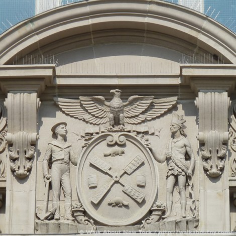 New York City History, City Seal, Dutch New York, New Amsterdam, Coat of Arms, Beaver, Windmill, Flour, Barrels, History, the Netherlands, English New York, Leni Lenape, Native Americans, Manhattan