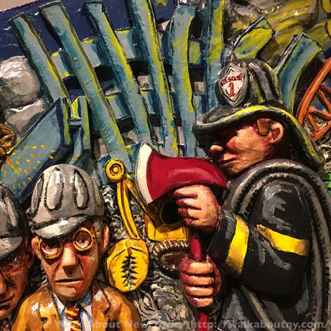 September 11th, 9/11, First Responders, World Trade Center, WTC, Ground Zero, Twin Towers, Walking Tours, Walk About New York, Guided Tours, NYC, I Love NY, Artists, Red Grooms, Art, Police, Firefighters